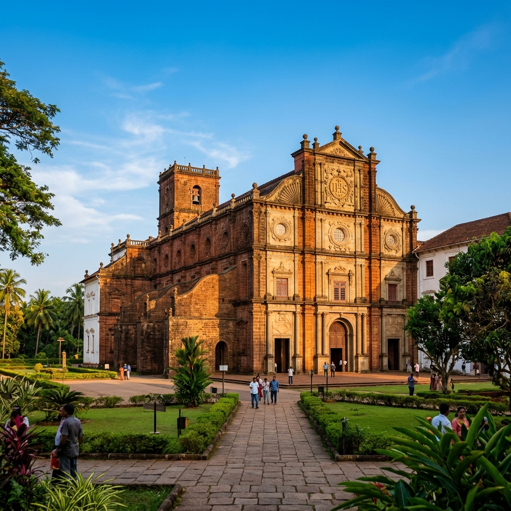 The historic Basilica of Bom Jesus in Old Goa