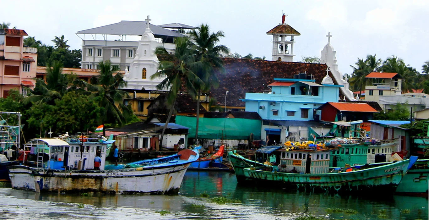 harbors and shipping lanes of Fort Kochi