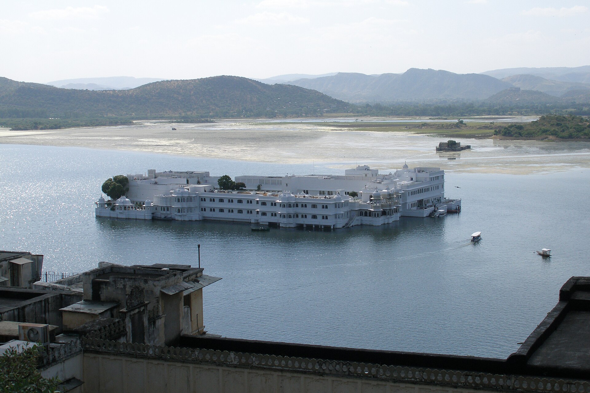 The Taj Lake Palace appearing to float on Lake Pichola, Udaipur