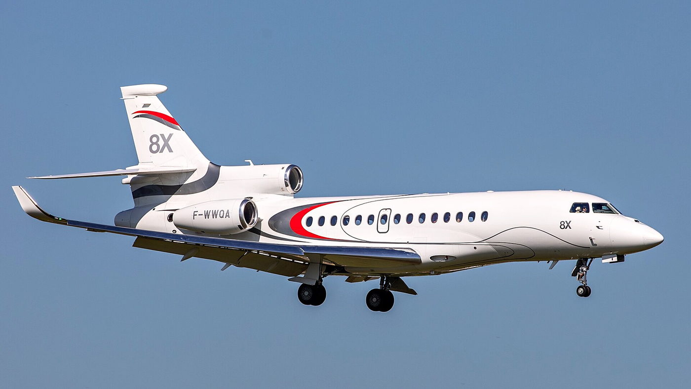Private jet in flight — Elevated India air charter